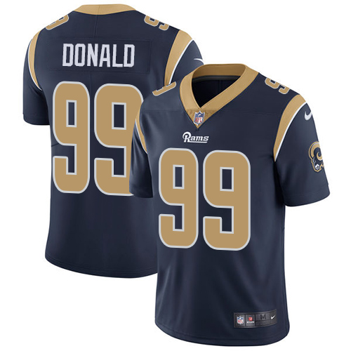 Nike Rams #99 Aaron Donald Navy Blue Team Color Youth Stitched NFL Vapor Untouchable Limited Jersey